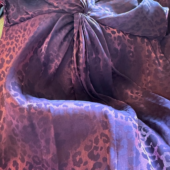 Rachael Zoe Joplin Leopard Lame Caftan - Floral / Purple size 6 - Picture 5 of 6